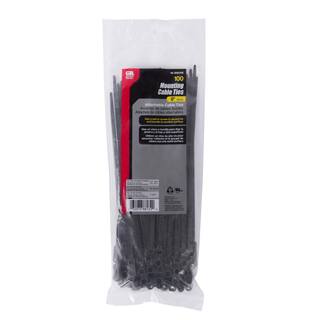 Gardner Bender 8 in. UV Mounting Cable Tie Black (100-Pack) 48-308UVB