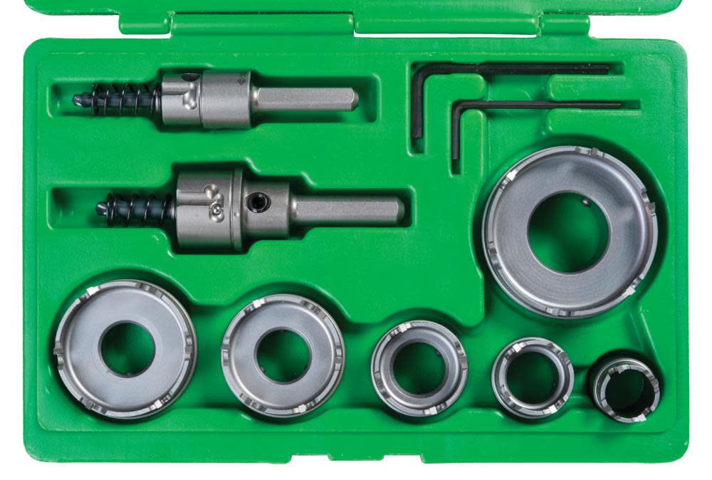 Greenlee Carbide Cutter Kit， Quick Change， 8pc