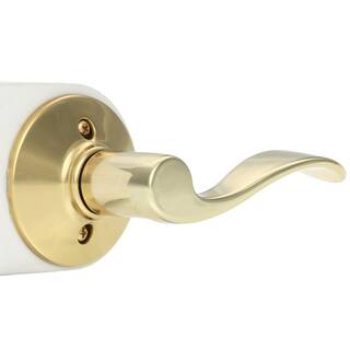 Schlage Accent Bright Brass HallCloset Door Lever F10 V ACC 605