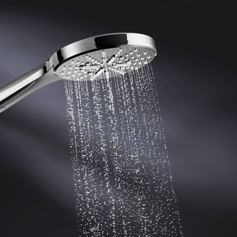 GROHE Rainshower Smartactive 3-Spray with 1.75 GPM 5 in. Wall Mount Handheld Shower Head in StarLight Chrome 26545000