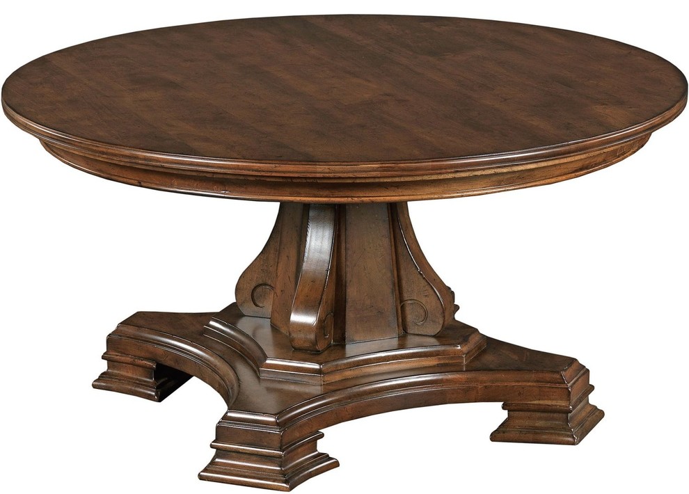 Kincaid Furniture Portolone Round Pedestal Cocktail Table   Traditional   Coffee Tables   by Unlimited Furniture Group  Houzz