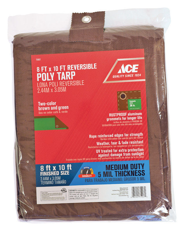 TARP POLY BRN/GRN 8X10