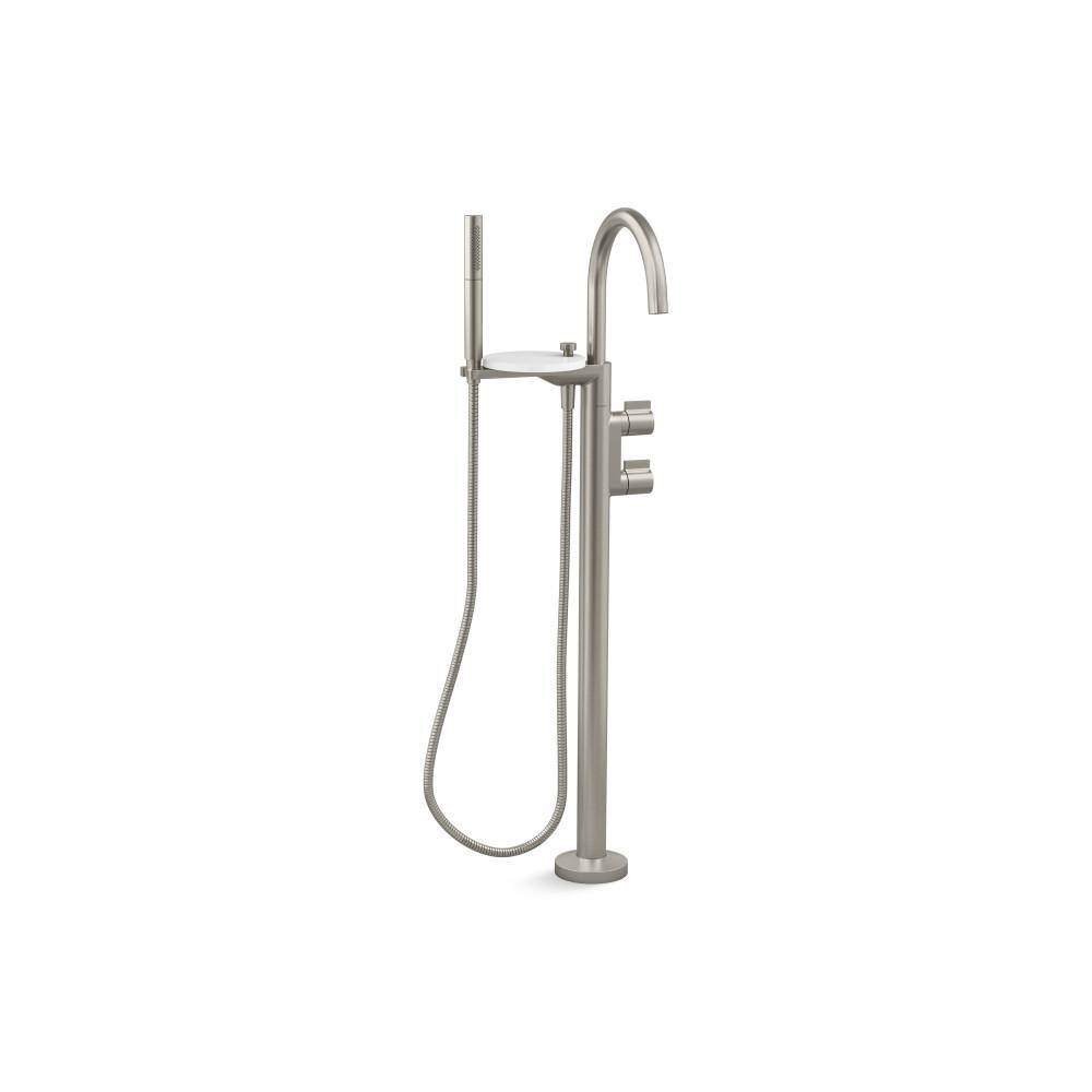 KOHLER Components Single-Handle Claw Foot Tub Faucet with Handshower in Brushed Nickel T77984-4-BN