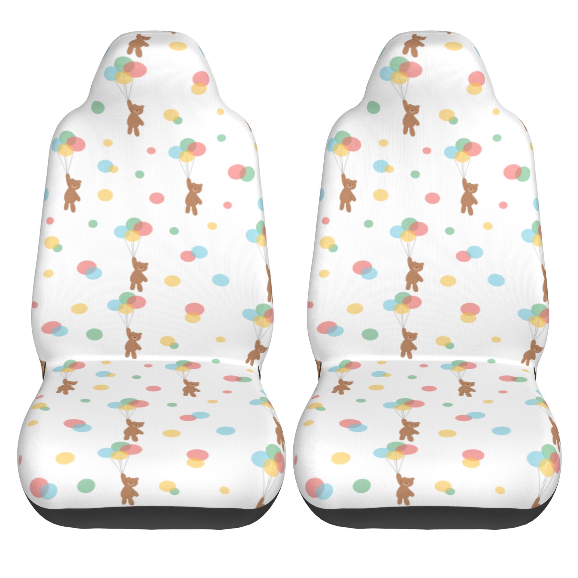 ZICANCN Car Seat Cover Cartoon Bear Balloon Car Front Seat Covers Protectors ， Automotive Seat Covers for Cars Trucks Suv