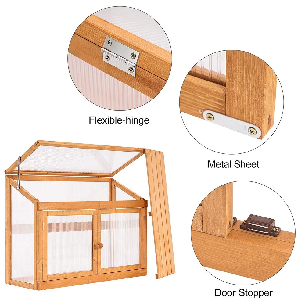 MCombo 2 Tier Cold Frame Greenhouse  Solid Wood 0160