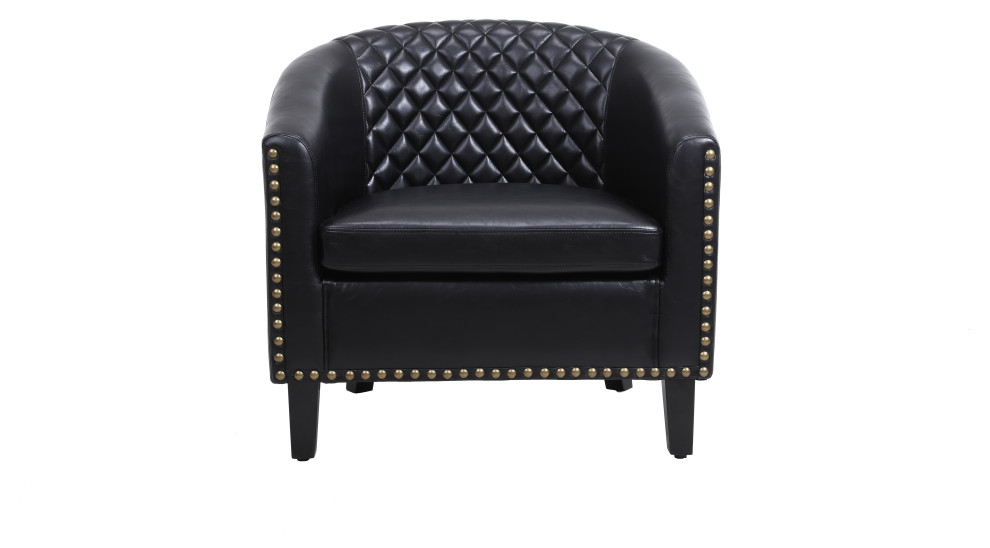 IA7010 Alani Accent Chair  Black   Transitional   Armchairs And Accent Chairs   by IDEAZ International  LLC  Houzz