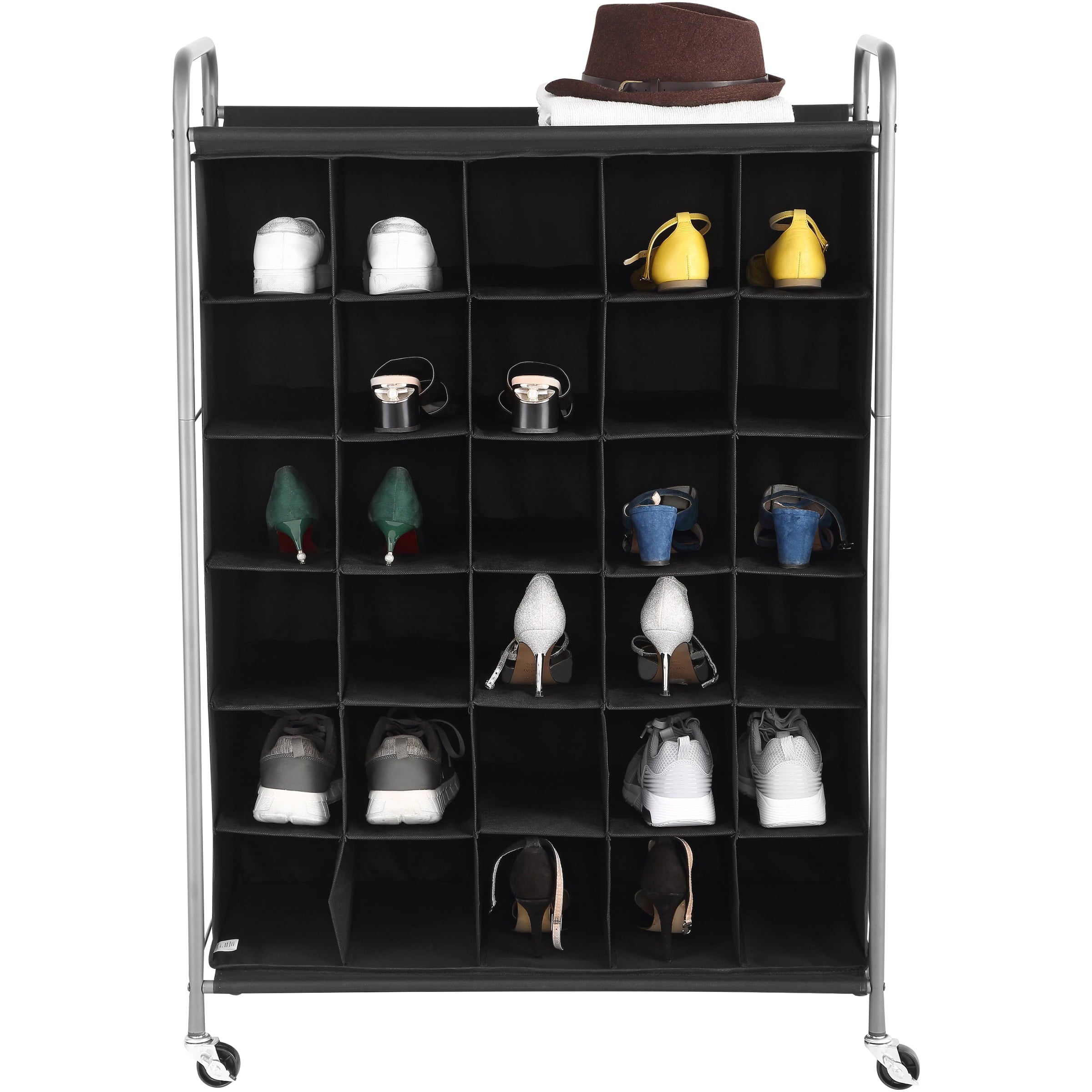 Mainstays 6 tiers 30-Pairs Shoe Organizer， Black