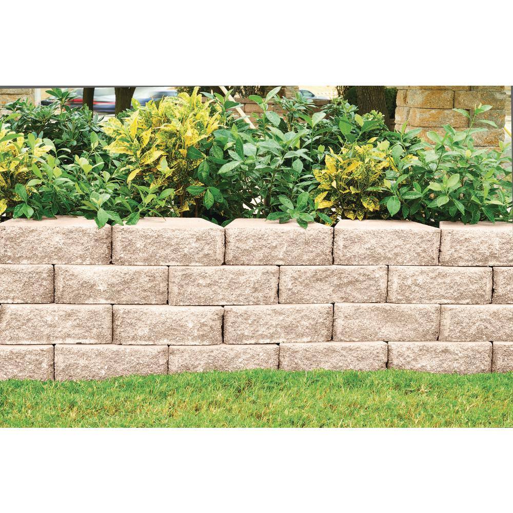 Pavestone RockWall Small 4 in. H x 11.63 in. W x 6.75 in. L Limestone (144-Piece46.5 sq. ft.Pallet) 11012308