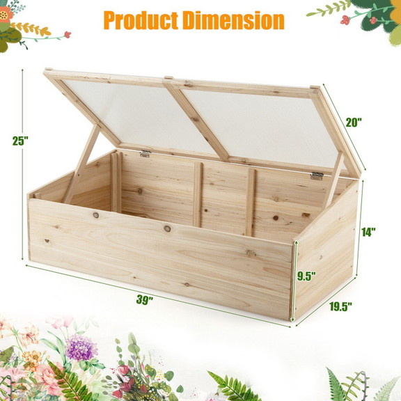 Costway 32106584 Wooden Garden Portable Greenhouse