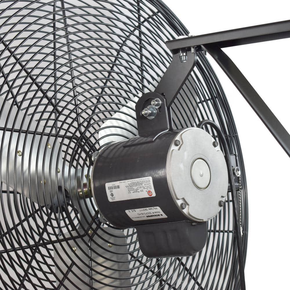 Schaefer 30 in Black Circulation Wall Mounted Fan