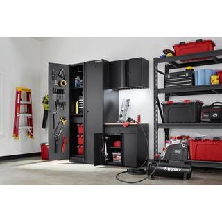 Husky 3-Piece Heavy Duty Welded Steel Garage Storage System in Black (64 in. W x 81 in. H x 24 in. D) HTC310110