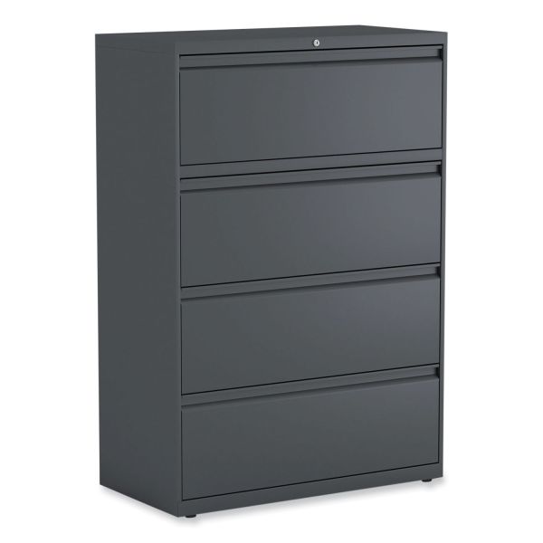 Alera Lateral File， 4 Legal/Letter/A4/A5-Size File Drawers， Charcoal， 36