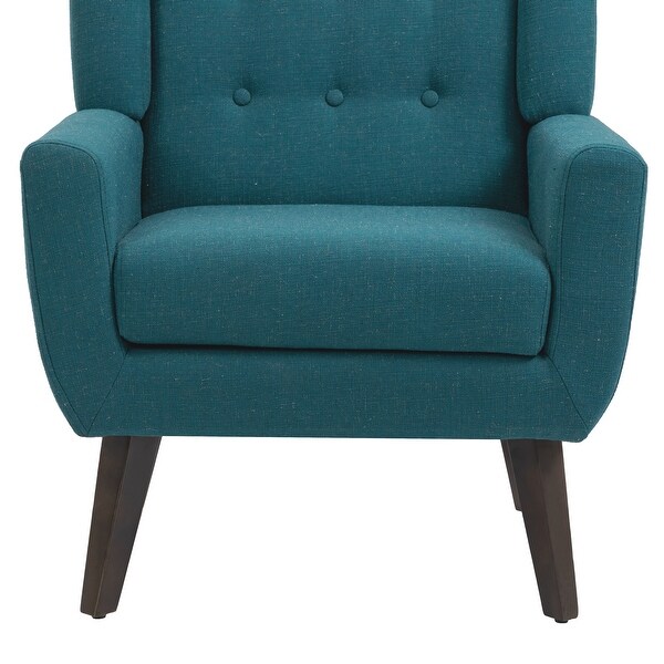 Cotton/ Linen Look Fabric Modern Accent Armchair