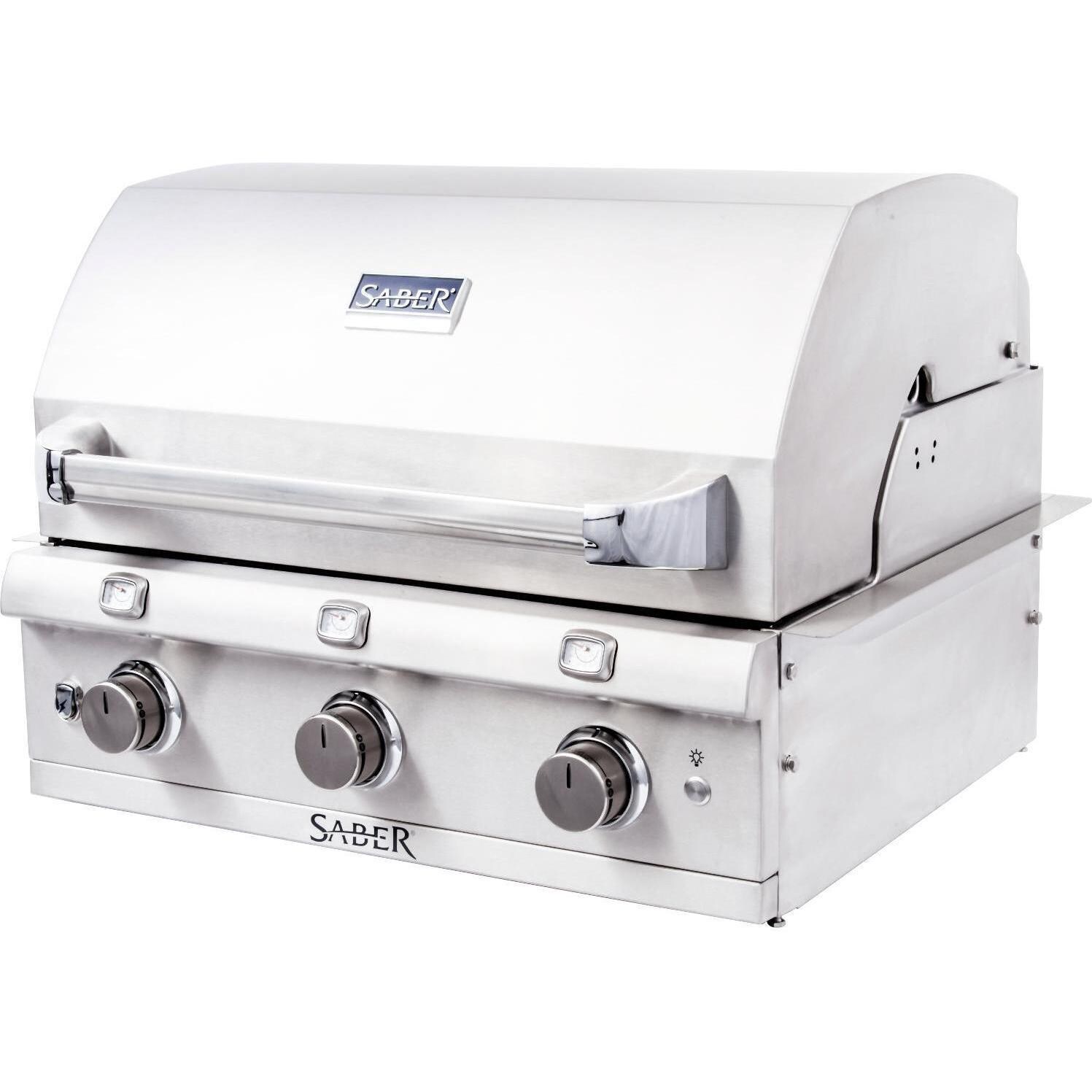 Saber Premium 500 32-Inch 3-Burner Built-In Infrared Natural Gas Grill