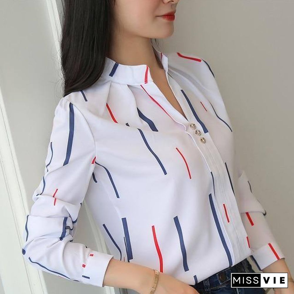 Women Tops And Blouses Office Lady Blouse Slim Shirts Women Blouses Plus Size Tops Casual Shirt Female Blusas