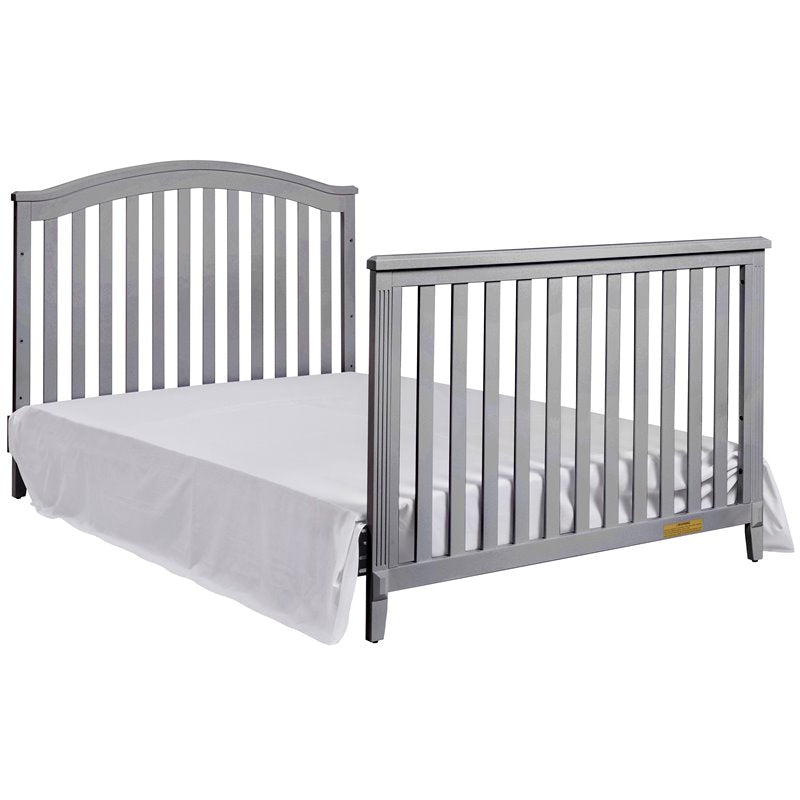 AFG Baby Furniture Kali II 4-in-1 Crib with Leila 2-Drawer Changing Table Gray