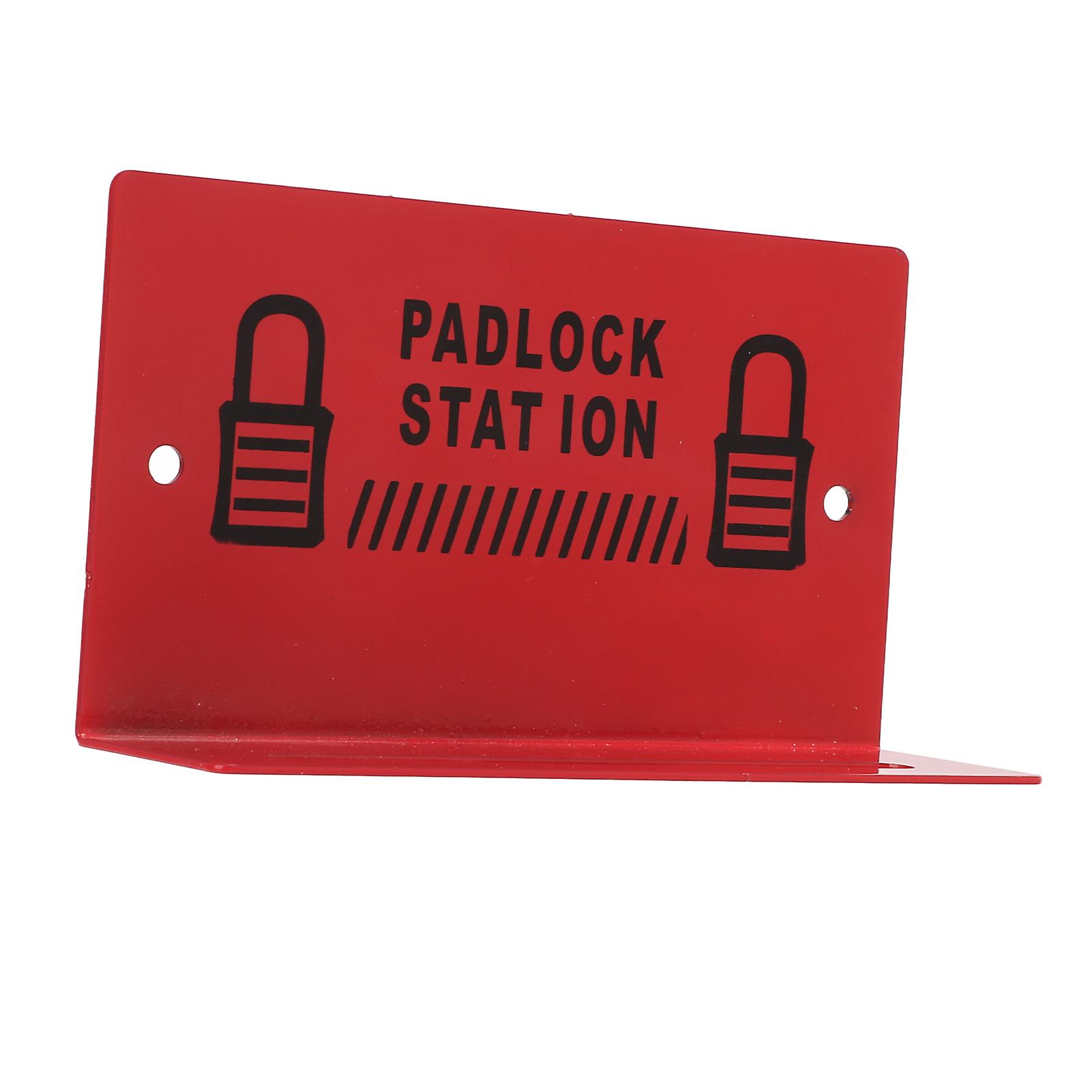 Safety Padlock Rack Management Station Alloy Steel Wall Mounted Red For 58 Locks