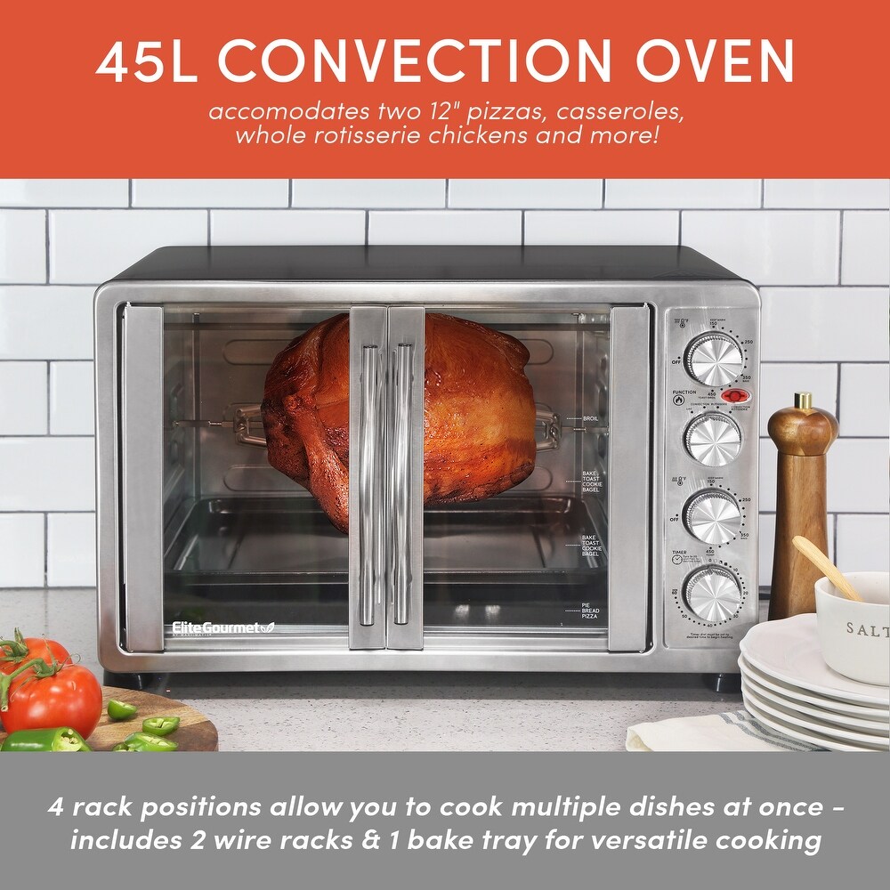 Elite Platinum Double Door Oven with Rotisserie and Convection Oven