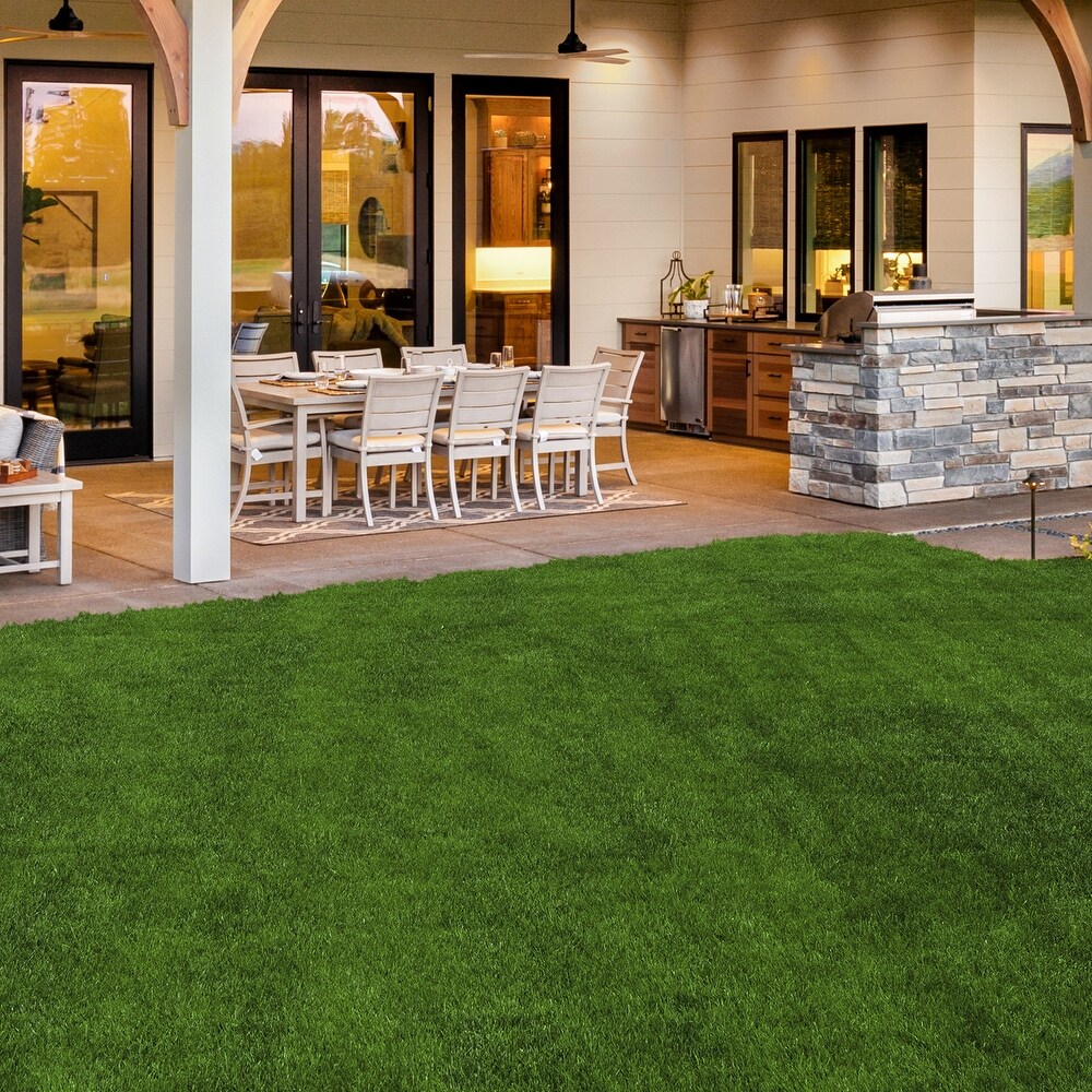 Green Haven Artificial Turf: UV Protected  Multi Size Outdoor Grass