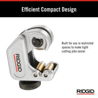 RIDGID 18 in. to 58 in. 103 Close Quarters Copper Aluminum Brass and Plastic Tubing Cutter Multi-Use Tubing Tool 32975