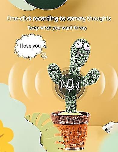 Sing Mimicking Talking Funny Dancing Electronic Shake Cactus Plush Toy Kids Gift