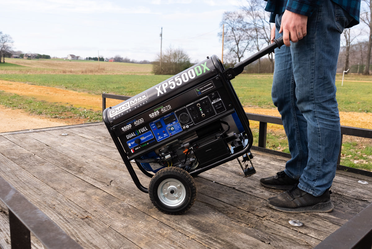 5,500 Watt Dual Fuel Portable Generator w/ CO Alert