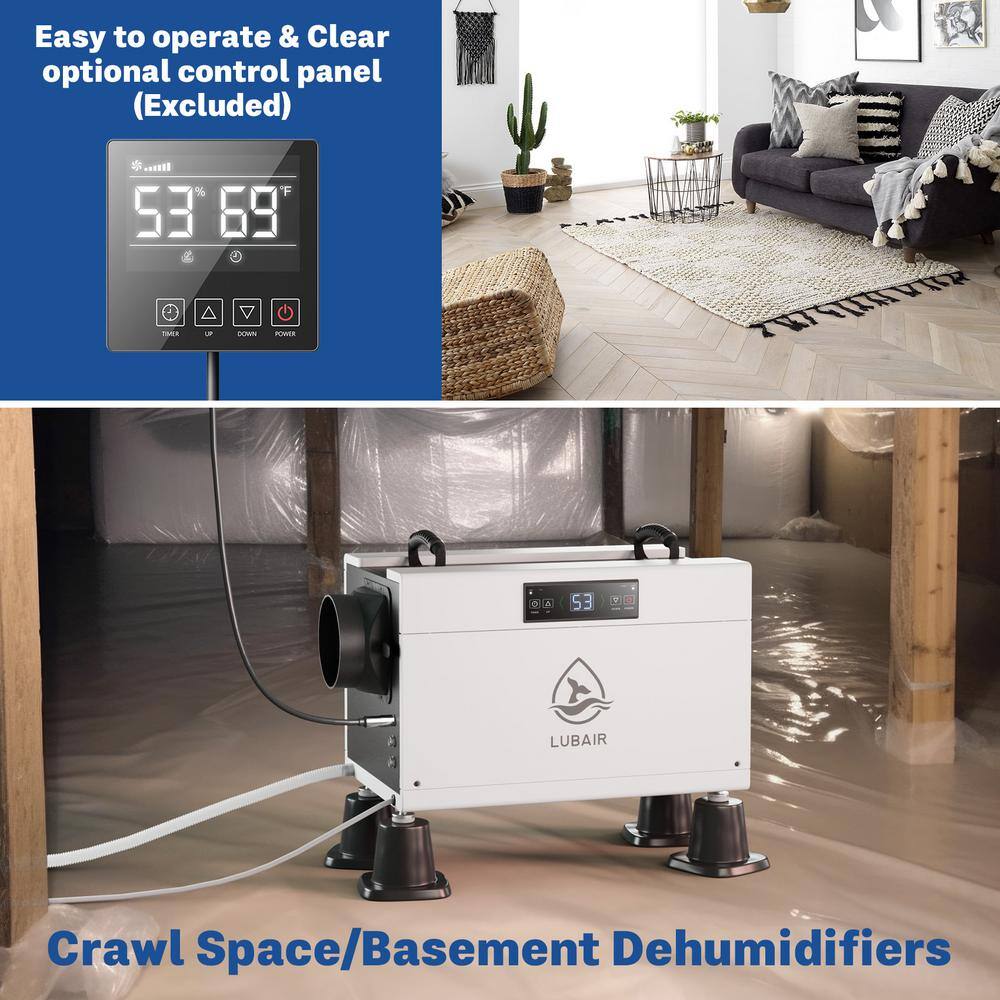 JEREMY CASS 145 pt. 6000 sq.ft. Bucketless Commercial Dehumidifier in White with Drain Hose for Crawl Space GZBARY23051101