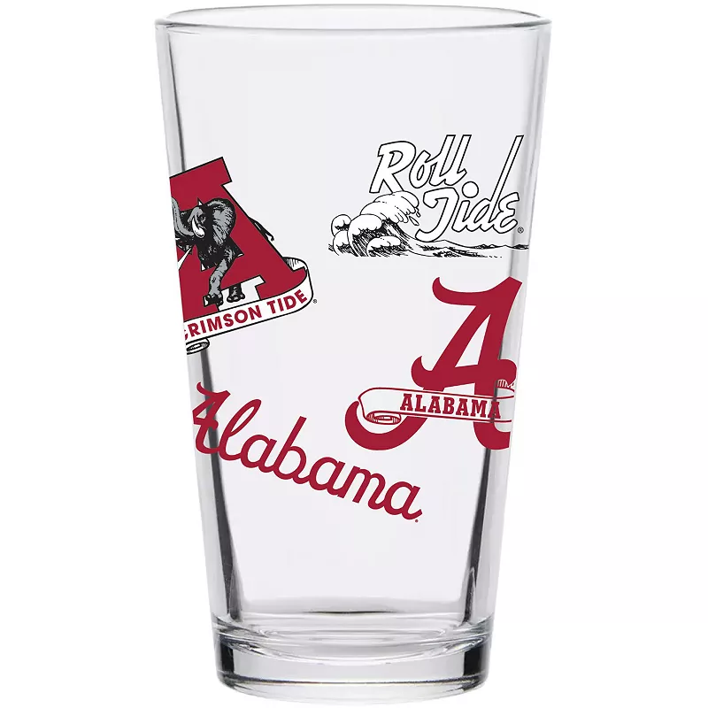 Alabama Crimson Tide 16oz. Medley Vintage Pint Glass