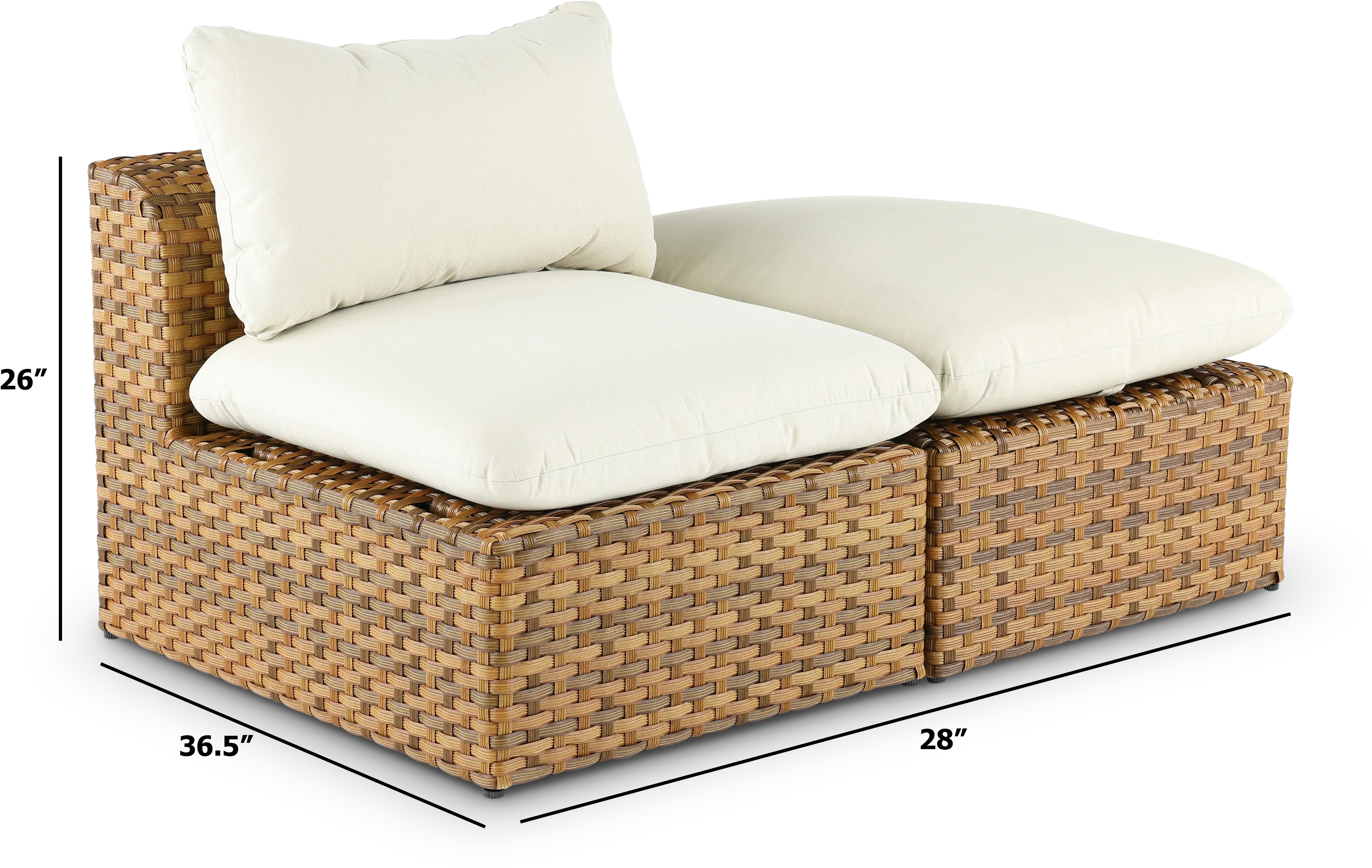 Drew and Jonathan Home Skyview Patio Armless Chair and Ottoman Set