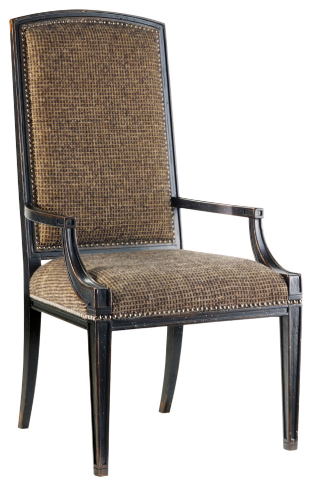 Sanctuary Mirage Arm Chair  Ebony   Farmhouse   Dining Chairs   by Hooker Furniture  Houzz