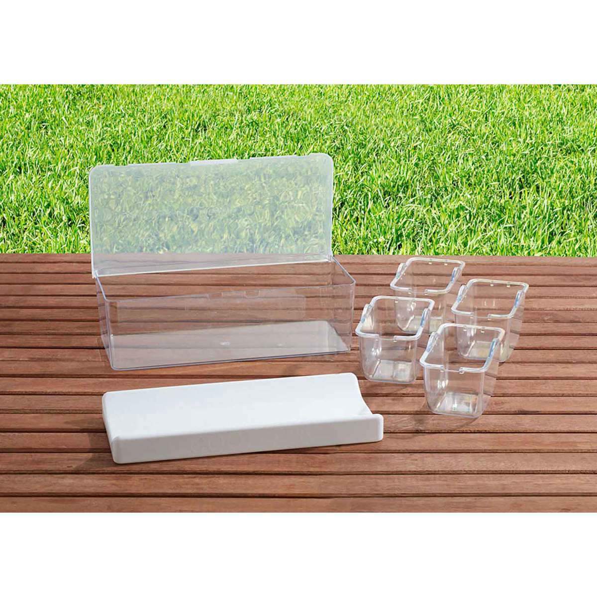 Mr BarBQ Cool Tek Condiment Caddy  Clear