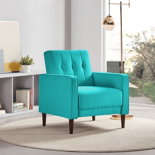 BELLEZE Valencia Accent Chair Tufted Fabric Armchair， 6 Colors