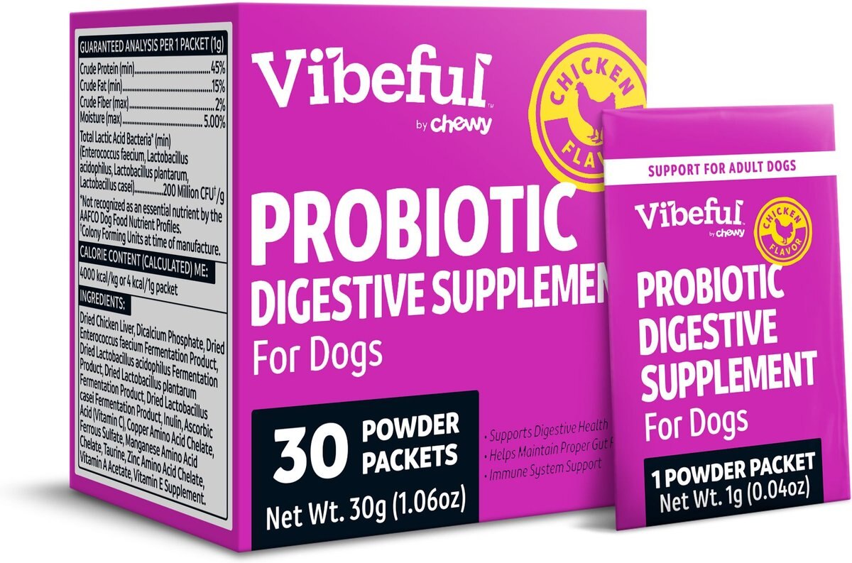 Vibeful Probiotic Gastrointestinal Support Powder Digestive Supplement for Dogs