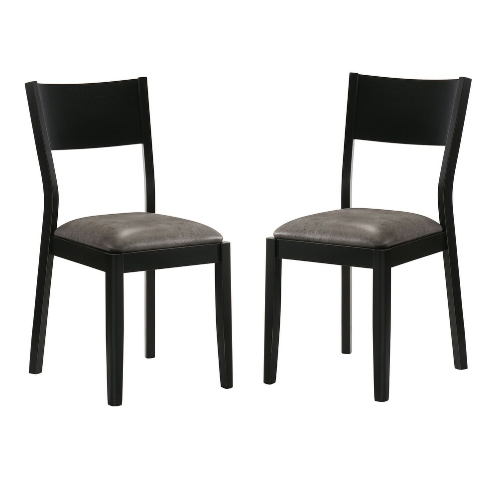 Balgona Contemporary Grey Wood Padded Side Chair by Furniture of America (Set of 2)   N/A