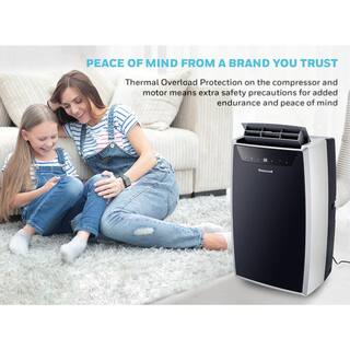 Honeywell 14000 BTU (10000 BTU DOE) Portable Air Conditioner with Dehumidifier in Black and Silver MN4CFS0