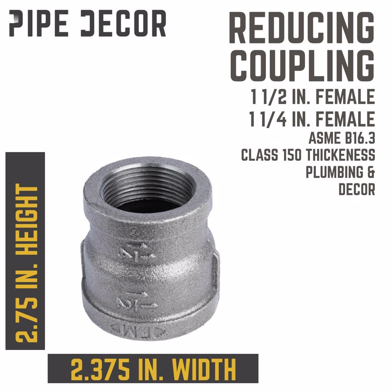 REDCNG COUPLG1.5X1.25BLK