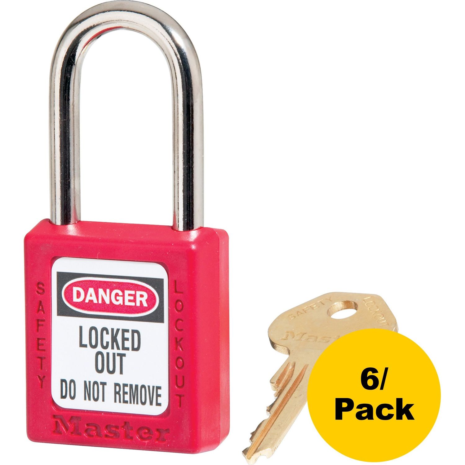 Danger Red Safety Padlock by Master Lock， LLC MLK410REDPK