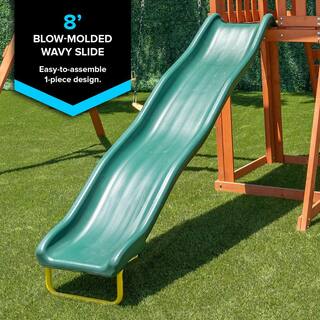 SPORTSPOWER Sherwood Wood Swing Set with Slide WP-746