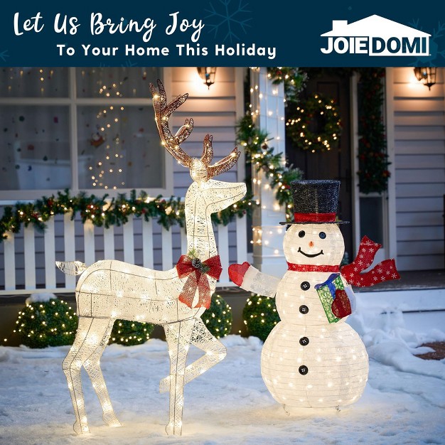 Joiedomi 5 5ft Reindeer Buck Outdoor Yard Light 150 Led Lighted Christmas Outdoor Decorations Deer