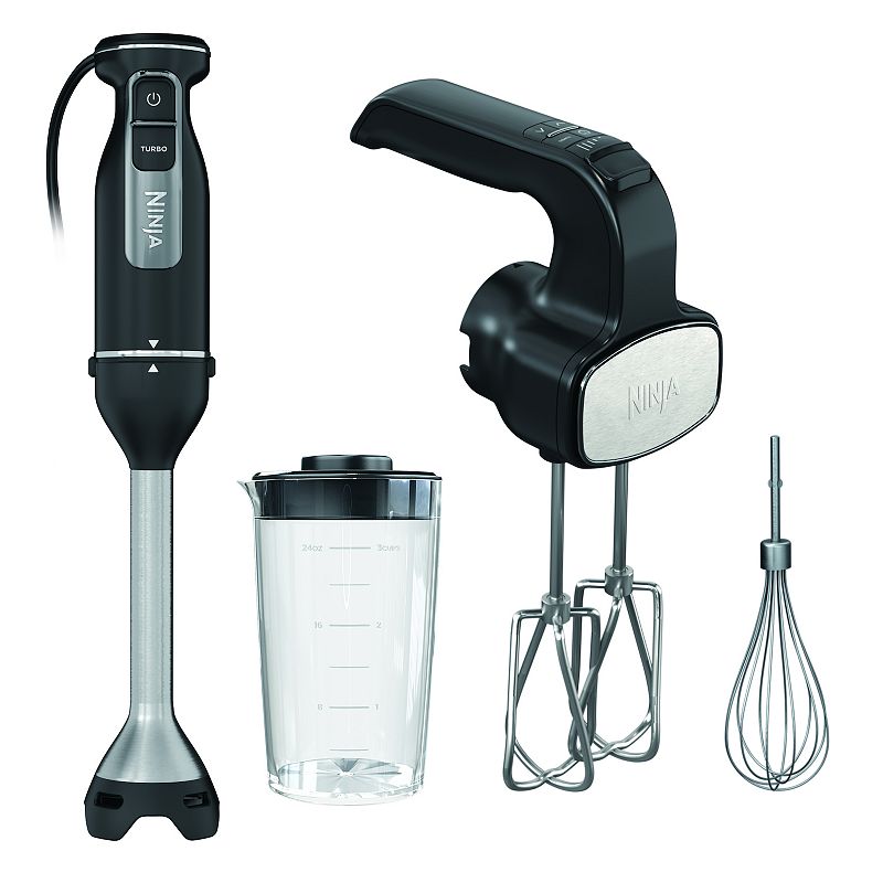 Ninja Foodi Power Mixer System Hand Blender and Hand Mixer Combo with 3 Cup Blending Vessel (CI101)