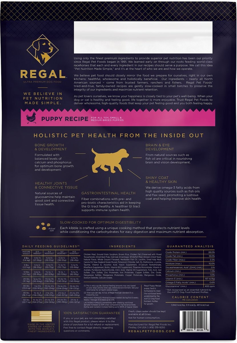 Regal Pet Foods Puppy Recipe Dry Dog Food