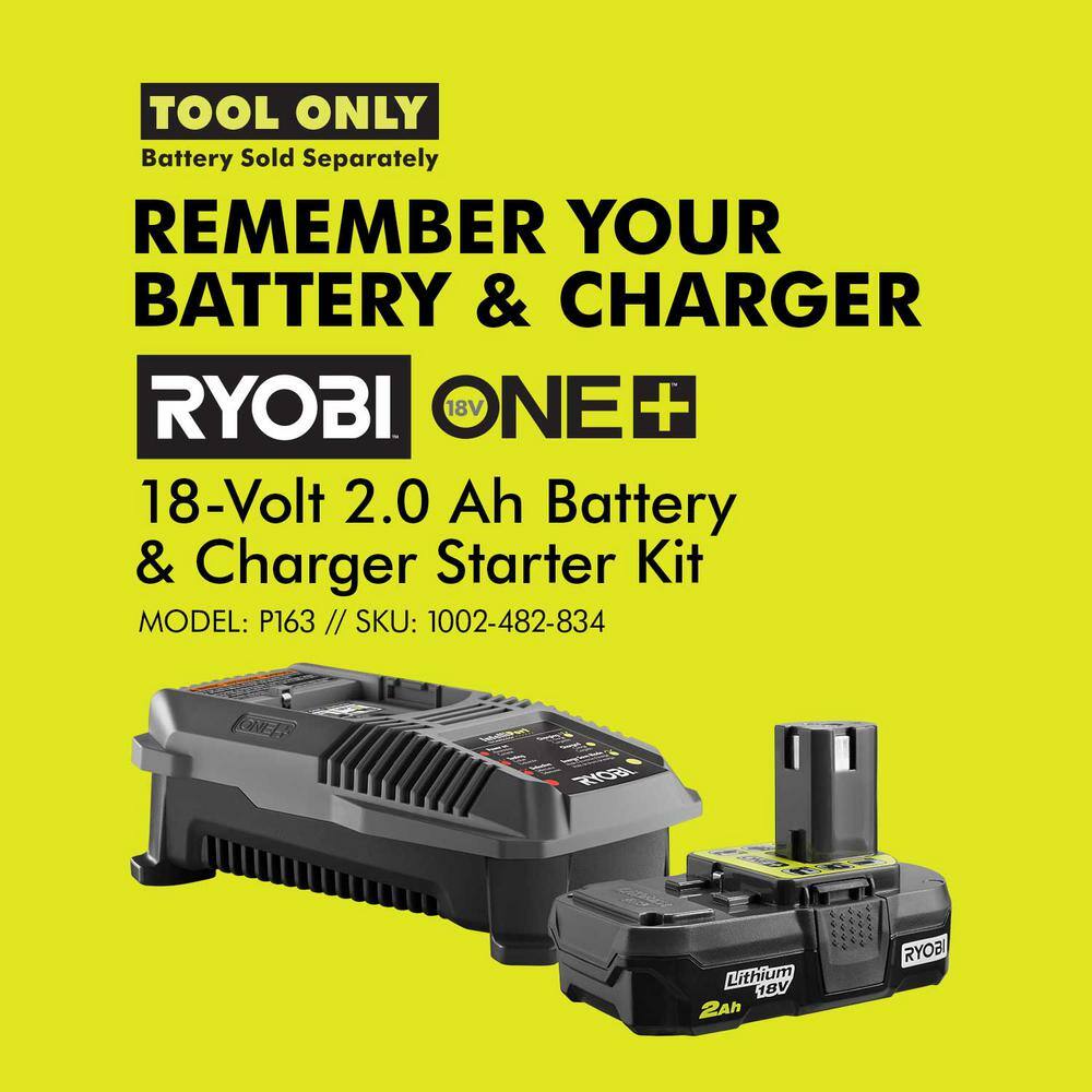 RYOBI ONE+ 18V Cordless High Pressure Portable Inflator with Digital Gauge with HIGH PERFORMANCE 4.0 Ah Battery and Charger P737D-PSK004