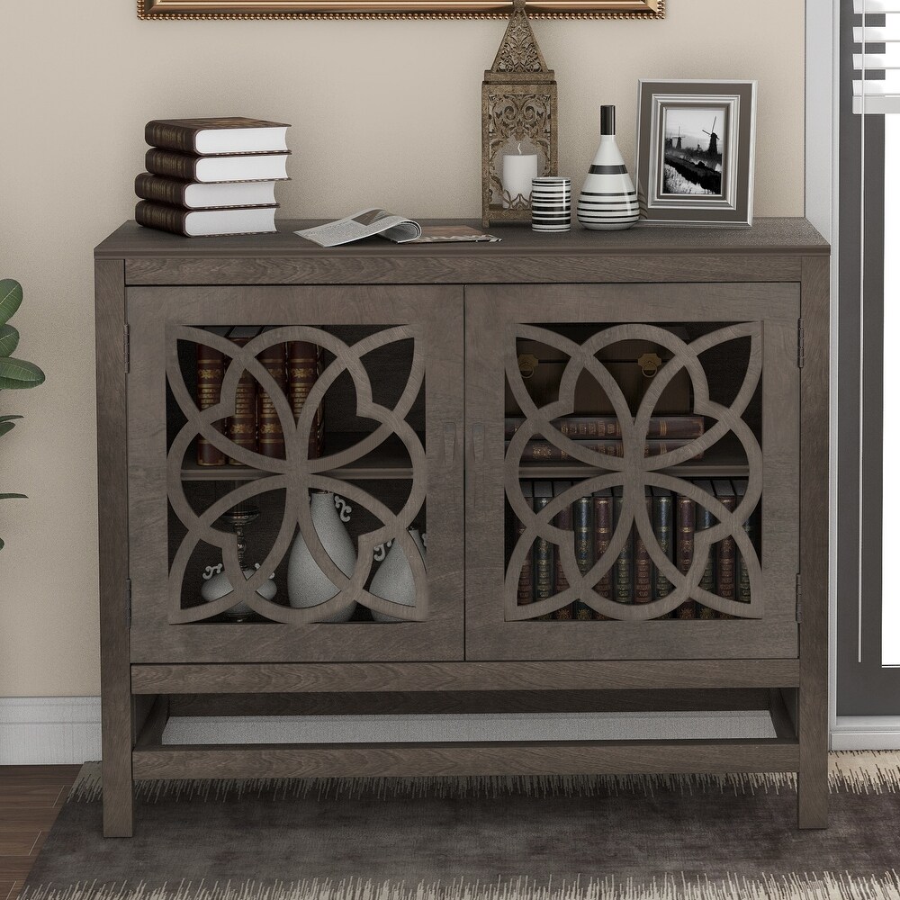 Decorative Wood Accent Storage Cabinet