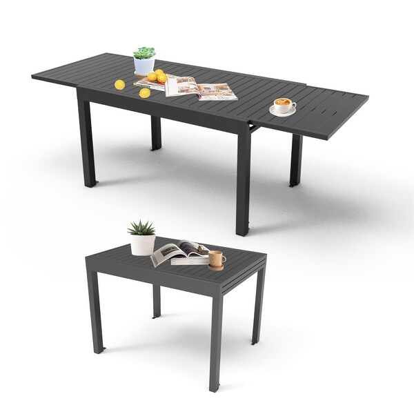 Aluminum Patio Extendable Dining Table