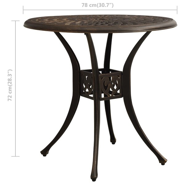 vidaXL Patio Table Bronze 30.7