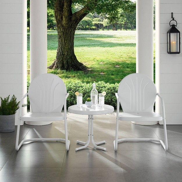 Griffith 3pc Outdoor Conversation Set White Crosley