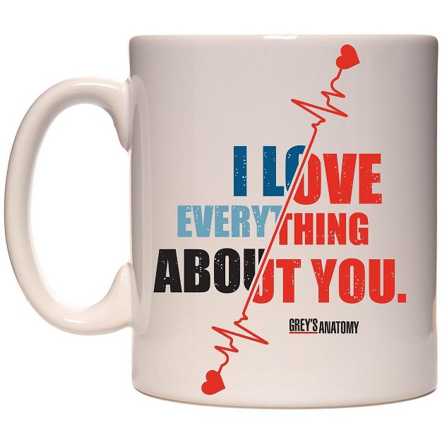 Grey x27 s Anatomy I Love You Ceramic Coffee Mug 11 Oz Multicoloured