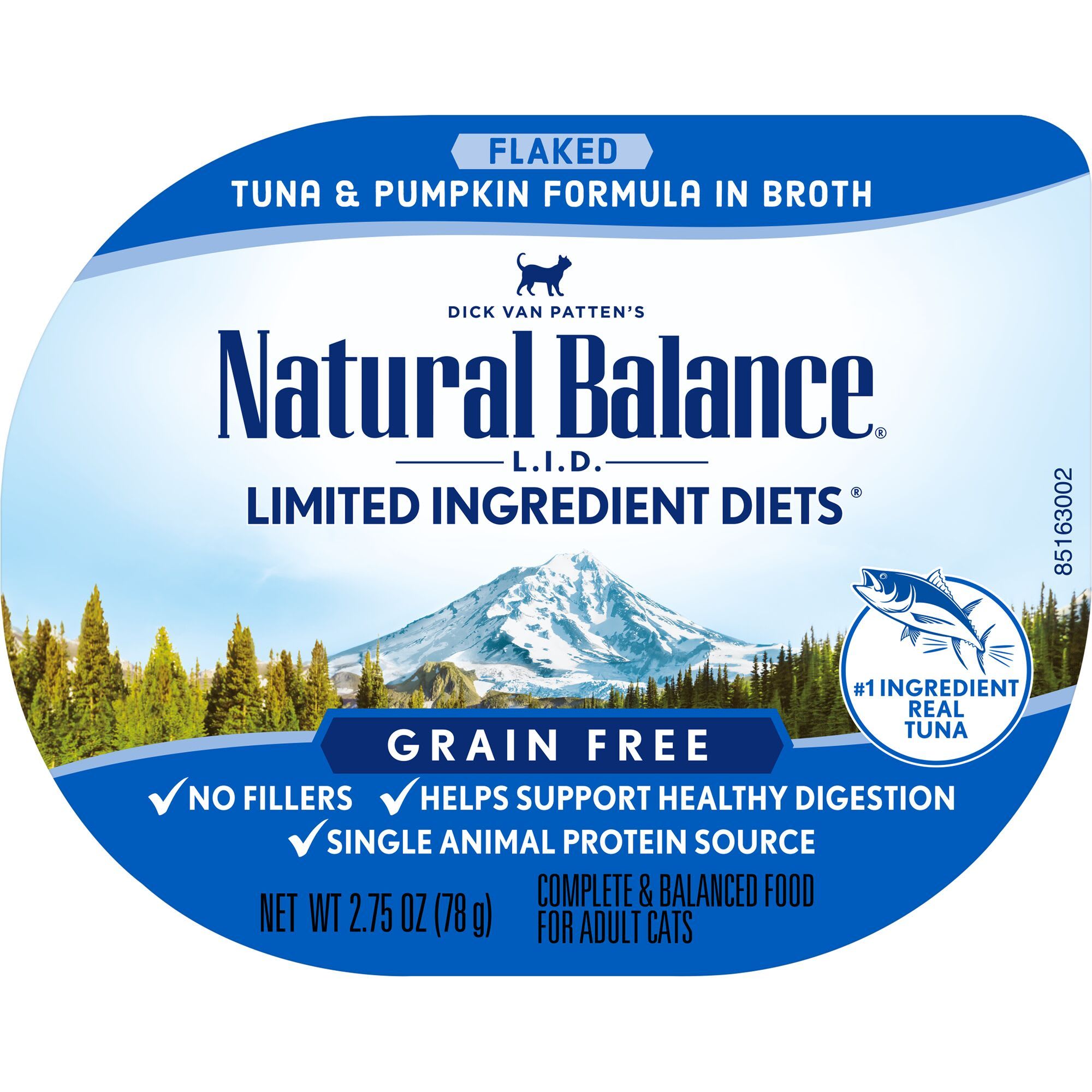 NATURAL BALANCE L.I.D. Limited Ingredient Diets Tuna amp; Pumpkin Formula in Broth Wet Cat Food， 2.75 oz.， Case of 24