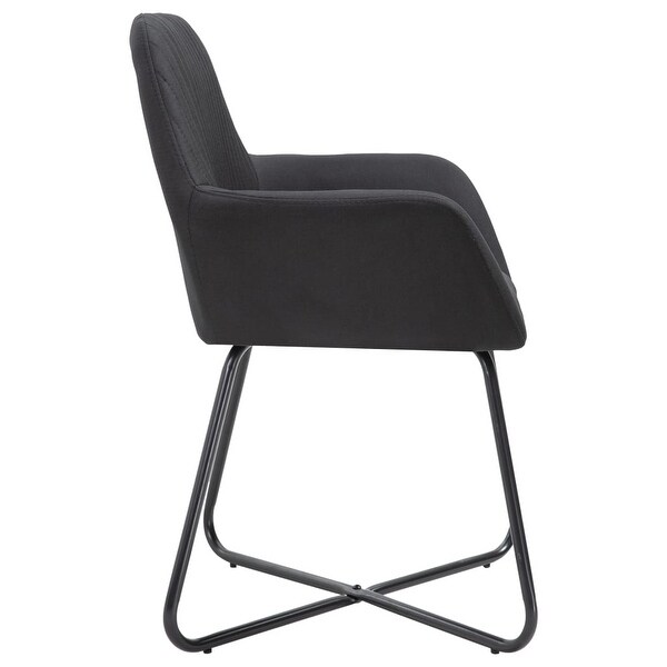 Dining Chairs 4 pcs Black Fabric