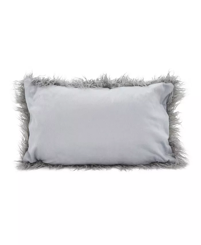 Saro Lifestyle Mongolian Faux Fur Decorative Pillow， 12